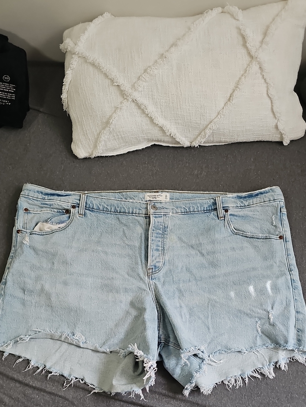 Abercrombie & Fitch Light Wash Denim Cutoff Shorts